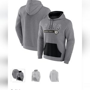 Brooklyn Nets Fanatics Ed Off The Bench Color Block Pullover Hoodie – Heathered